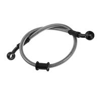 MOCNT 90cm Tuyau d'Huile de Moto, Embrayage et Frein Motocross en Acier Tressé - Durite Hydraulique Renforcée, Carburant Flexibles - Tube Argent