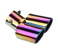 MOCNT Acier Inoxydable Extrémités de Tuyau D'échappement Voiture Embout Silencieux Tuyau Echappement Tuyau de Queue D'extrémité Universel Double Sortie Plier Coloré