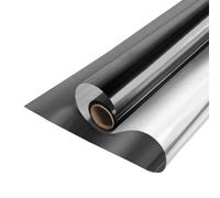 MOCNT Film Fenetre sans Tain Film Miroir pour Fenêtre Anti Regard Film Autocollant de Protection Solaire Film Teinte de Vitre Adhésif Privée Film Gris Foncé 60cmX300cm