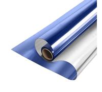 MOCNT Film Fenetre sans Tain Film Miroir pour Fenêtre Anti Regard Film Autocollant de Protection Solaire Film Teinte de Vitre Adhésif Privée Film Bleu Foncé 90cmX300cm