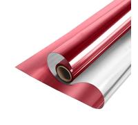 MOCNT Film Fenetre sans Tain Film Miroir pour Fenêtre Anti Regard Film Autocollant de Protection Solaire Film Teinte de Vitre Adhésif Privée Film Rouge Argent 60cmX300cm