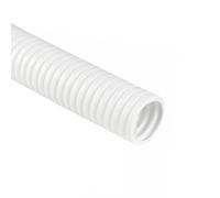 MOCNT Gaine Câbles Électriques Voiture Gaine Ondulée Flexible Protection Cache Fermé Tuyau Fil Gaine Isolante Conduit Tube Rangement Câble Blanc Extérieur 25mm Long 15 Mètres
