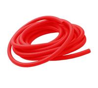 MOCNT Gaine Câbles Électriques Voiture Gaine Ondulée Flexible Protection Cache Fermé Tuyau Fil Gaine Isolante Conduit Tube Rangement Câble Rouge Extérieur 10mm Long 15 Mètres