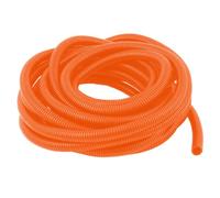 MOCNT Gaine Câbles Électriques Voiture Gaine Ondulée Flexible Protection Cache Fermé Tuyau Fil Gaine Isolante Conduit Tube Rangement Câble Orange Extérieur 11mm Long 10 Mètres