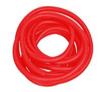 MOCNT Gaine Câbles Électriques Voiture Gaine Ondulée Flexible Protection Cache Fermé Tuyau Fil Gaine Isolante Conduit Tube Rangement Câble Rouge Extérieur 7mm Long 15 Mètres