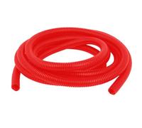 MOCNT Gaine Câbles Électriques Voiture Gaine Ondulée Flexible Protection Cache Fermé Tuyau Fil Gaine Isolante Conduit Tube Rangement Câble Rouge Extérieur 21mm Long 5 Mètres
