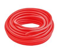 MOCNT Gaine Câbles Électriques Voiture Gaine Ondulée Flexible Protection Cache Fermé Tuyau Fil Gaine Isolante Conduit Tube Rangement Câble Rouge Extérieur 8mm Long 10 Mètres