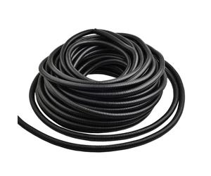 MOCNT Gaine Câbles Électriques Voiture Gaine Ondulée Flexible Protection Cache PP Fermé Tuyau Fil Gaine Isolante Conduit Tube Rangement Câble Extérieur 7mm Long 3 Mètres