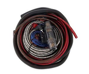 MOCNT Kit de Câblage Amplificateur de Voiture 8 GA Gauge AWG Kit de Installation Amplificateur Subwoofer Haut Parleur Audio Cablage RCA Câble d'alimentation AGU Fusible 1800W