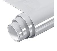 MOCNT Papier Adhesif pour Meuble 60cm x 5m Brillant Autocollant Papier Peint Vinyle Film de Meubles Imperméable Protéger Décoratif Papier Armoires Cuisine Sticker Gris