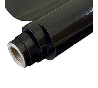 MOCNT Papier Adhesif pour Meuble 80cm x 5m Brillant Autocollant Papier Peint Vinyle Film de Meubles Imperméable Protéger Décoratif Papier Armoires Cuisine Sticker Noir