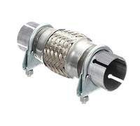 MOCNT Tuyau Flexible d'échappement de Voiture avec 2 Colliers 55mm X 100mm/200mm Échappement Flex Tuyau Double Tresse Tuyau Flexible de Réparation Acier Inoxydable Tube D'échappement Joint Flex