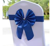 MOCOBA 18 Couleurs Ceinture Élastique Noeud Papillon Prêt À l'emploi Chaise Ceintures Bande pour La Fête De Mariage Hôtel Banquet Décoration, Bleu Royal