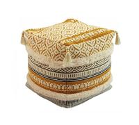 MOCOFO Canapé tufté et hocker Viereckige Quaste Moderne Simple Home Schlafzimmer Erkerfenster Pad Wohnzimmer Couchtisch Einfarbig Futon Dekoration Blumenerde Hocker (Jaune, 45 x 45 x 40 cm)