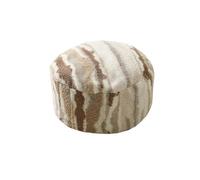 MOCOFO Pouf D45xH20cm Scandinave Simplicity Velvet Round Floor Cushion Cover (Café)