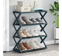 MOCOFO Shoe Rack Simple 4 niveaux Creative Fabric Dustproof Shoe Rack - Armoire à chaussures domestique multifonctionnelle, adaptée pour les entrées, les chambres et les garages (vert)