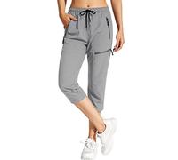 MOCOLY Pantalon Court Randonnée Ete Léger Femme Pantacourt Taille Elastique