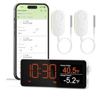 MOCREO - Lot de 2 thermomètres WiFi pour réfrigérateur et congélateur, alerte à distance, journalisation sur 2 ans, capteur intelligent