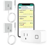 MOCREO ST5 Thermomètre d'alarme WiFi pour congélateur, alerte par e-mail, notification d'application, enregistrement de données, sans frais d'abonnement, capteur de température à distance pour