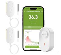 MOCREO Thermomètre WiFi avec alarme, alerte e-mail, notification d'application, exportation d'enregistrement de données, sans frais d'abonnement, capteur de température sans fil à distance pour