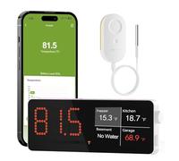 MOCREO Thermomètre WiFi pour réfrigérateur, alerte e-mail et application à distance, 2 ans d'exportation de données, 1 capteur de température intelligent alarme Frezzer avec concentrateur de moniteur