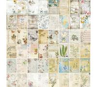 Mocrop 120 Pièces Vintage Papier Scrapbooking Kit, Quatre Styles Livre Scrapbooking Materiel, Diy Autocollants Artistiques, Pour Les Journaux Intimes, Les Albums, Les Travaux Manuels 14×20 Cm