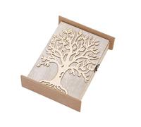 Mocrop Boite a Clef Boîte à clés en Bois avec 6 Crochets à Clés Arbre de Vie Armoire à Clés Boite a Clef Decorative Convient pour un Placement Dans les Portes, Garages, Bureaux 27.5x22x7CM