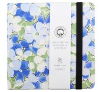 Mocrop Carnet/Journal aquarelle 16 x 16 cm, Carnet de croquis aquarelle de voyage, 100 % coton, 300 g/m², 24 feuilles, grain fin, presse à froid sans acide, pour les débutants et les artistes, pour