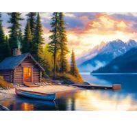 Mocrop Puzzle 1000 Pieces Paysage, 70 × 50 cm Puzzle Adulte, Puzzle Paysage - Paradis Lakeside, Décoration Murale Spectaculaire, Coffret Cadeau Exquis