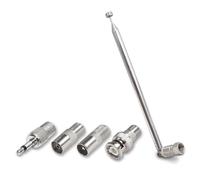 Mocturnity 1 D'Adaptateurs D'Antenne à Tige de 3,5 mm pour Antenne Radio FM de Remplacement, Connecteur Mâle Télescopique de Type F, Récepteur Stéréo AV