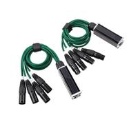 Mocturnity 1 paire d'extension Ethernet XLR/3 4 canaux vers Ethercon RJ45 Extenseur de signal réseau DMX512 1 mâle + 1 femelle