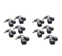 Mocturnity 10 Paires CCTV Coaxial BNC émetteur-Récepteur Balun de Puissance Vidéo vers CAT5E 6 RJ45 Connecteur Coaxial/Analogique HD Paire Torsadée émetteur