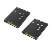 Mocturnity 2 adaptateurs 2 en 1 qui combine M.2 NGFF Key B et MSATA SSD A 2.5 SATA3 avec boîtier en plastique pour SSD