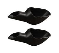 Mocturnity 2 cuillères doseuses pour café en grain, doseur de café en grain, cuillère en céramique pour café moulu, thé, sucre, farine, couleur noire