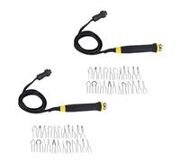 Mocturnity 2 pièces électrocautérisation stylo pyrograveur poignée soudure pointe 46 pièces pour citrouille, planche, écorce