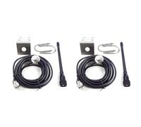 Mocturnity 2 x Antenne marine VHF 156-163 MHz en caoutchouc imperméable avec câble RG-58 de 5 m pour voilier, voilier,