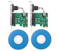 Mocturnity 2 x Rs232-232 Serial Port Com & Db25 Port parallèle de l'imprimante A PCI-E PCI Convertisseur Adaptateur