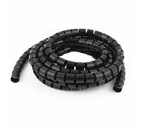 Mocturnity 2m 10mm Intérieur Dia. Noir Spirale Enrouleur Câble Organisateur Couverture