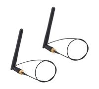 Mocturnity 2PCS / Lot 2.4GHz 3DBi WiFi 2.4G Antenne Antenne RP-SMA Mâle Routeur Sans Fil + PCI U.FL IPX un RP SMA Câble Flexible Mâle