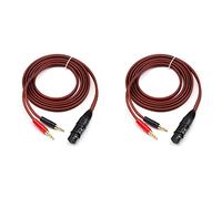 Mocturnity 2X Câble Haut-Parleur XLR vers Banane, Câble Audio XLR 3 Broches vers Double Fiche Banane, Prise 4 mm Plaquée Or vers XLR3 Pro HiFi