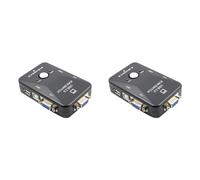 Mocturnity 2x Commutateur KVM Commutateur VGA 2 Ports USB 2.0 KVM Mouse Switcher Clavier 1920X1080 Commutateur d'échange de boîte Vga Splitter