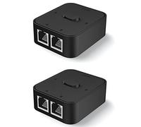 Mocturnity 2X Commutateur Réseau Gigabit à 2 Ports Commutateur RJ45 Répartiteur de Réseau Sélecteur D'Extension de Câble Connecteur D'Adaptateur 2 Voies sans Alimentation