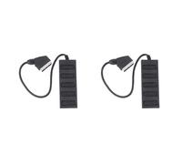 Mocturnity 2X Séparateur Péritel 5 Voies 21 Broches, Connecteur Adaptateur Péritel 21p Mâle à 5 Femelles, Péritel 5, Une Division en Cinq Lignes de Câble
