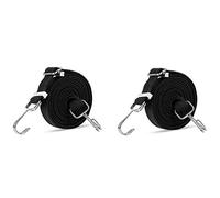 Mocturnity 3 Mètres Vélo Cyclisme Bagages Empilage Corde Bande Élastique Cordon Élastique Sangle Cravate Bande Fixe Crochet Noir