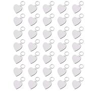 Mocturnity 35 PièCes Coeur Tableau Vierge Porte-CléS Porte-CléS Impression Porte-CléS Bricolage Sublimation Porte-CléS Accessoires (Double Face)