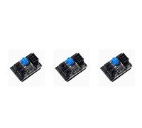 Mocturnity 3X Adaptateur Ventilateur 3 Et 4 PWM Boîtier PC Concentrateur Ventilateur Refroidissement Diviseur 8 Voies Contrôleur de Vitesse 12V avec Port d'alimentation 6