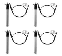 Mocturnity 4 goupilles de fermeture en acier inoxydable, 8 mm de diamètre, goupille de verrouillage à bille avec bouton pression, câble de sangle, longueur utile 50 mm