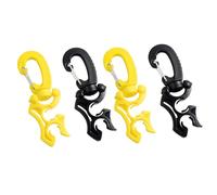 Mocturnity 4 Paquets Clip de Tuyau de Plongée Clip de Support de Tuyau de Plongée, Double BCD Support de Tuyau de Plongée avec Boucle à Mousqueton