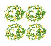 Mocturnity 4Pcs 2.6M Tournesol Artificiel Guirlande Plante Artificielle Suspendue Fausse Soie Fleur de Vigne Exterieur Interieur Suspendues pour Mariage FêTe Jardin Panier Balcon