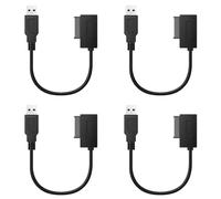 Mocturnity 4X Adaptateur USB PC 6P + 7P CD DVD Rom vers USB 2.0 Convertisseur Slimline 13 Broches Câble de Lecteur pour PC Portable Ordinateur Portable